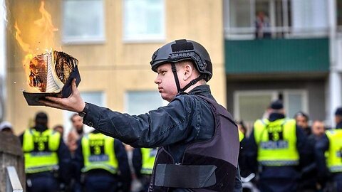 Stockholm / Sweden - Rasmus Paludan protest at Turkish Embassy - 21.01.2023