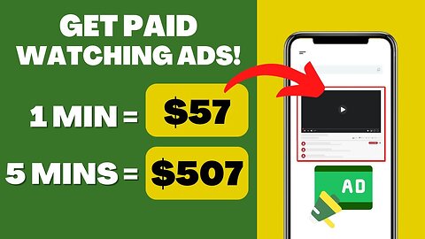 How To Make $57 Per 5 Mins Repeatedly By Watching Video Ads! (Make Money Online)