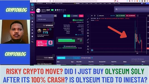 Risky Crypto Move? Did I Just Buy Olyseum $OLY After Its 100% Crash? Is Olyseum Tied To Iniesta?
