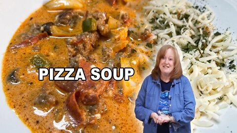 Crockpot PIZZA SOUP, Low Carb Slow Cooker Pizza Soup Recipe