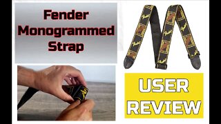 Fender Black/Yellow/Brown Monogrammed Strap - I Use This With My Fender Acoustic