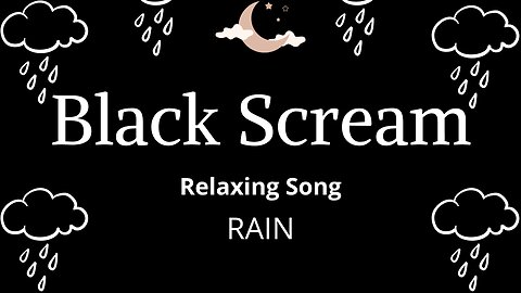 BLACK SCREAM - RAIN. Sleep in 5 minutes. Sleep and Relaxation. #sleep #relaxation #rain