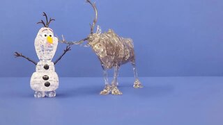 Olaf and Sven Original 3D Crystal Puzzles Stop Motion Fun