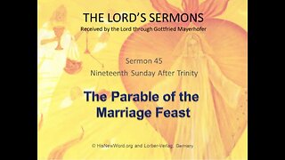 Jesus preaching (45): The Parable of the Marriage Feast