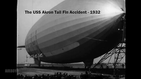 USS Akron Tail Fin Accident