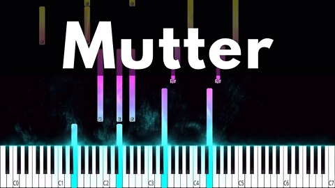 😠 Rammstein _Mutter Tutorial Piano Instrumental