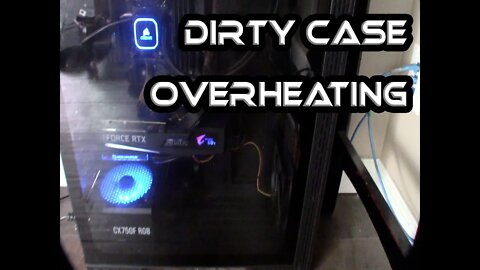 Clogged computer case GPU overheating, Crypto Mining, Dirty Case preventing air flow