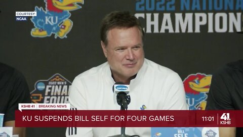 Kansas imposes four-game suspension on head coach
