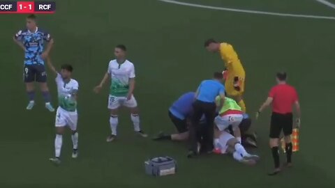 Professional footballer Dragisa Gudelj (25) requires cardiac defibrillation after mid-game collapse