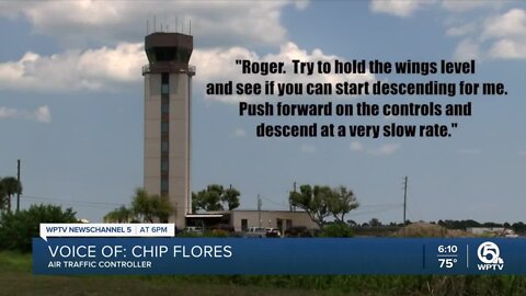 Air traffic controller at Treasure Coast International Airport describes assisting hero pilot