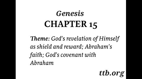 Genesis Chapter 15 (Bible Study)