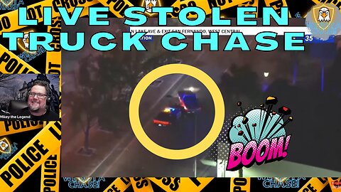 LIVE POLICE CHASE OF A STOLEN TRUCK IN LA