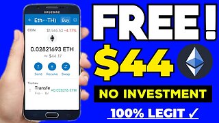 FREE $44 ETH In Few Minutes (with payment proof) No Investment! Free Ethereum Mining Site