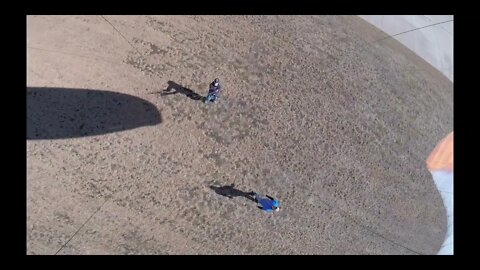 Students kiting with the gopro under the #Paramotor wing to see a different view