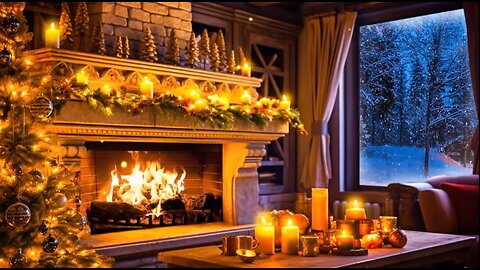 24/7 Christmas Fireplace Music 🔥 Relaxing Christmas Music Ambience 🎅🎄 Crackling Christmas Fireplace