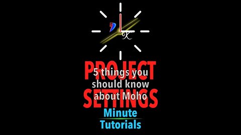 5 Things you should know about Moho project settings: Minute Tutorials