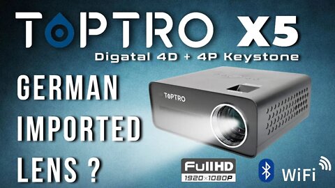 TOPTRO X5 5G Wi-Fi Bluetooth Projector - Something Special