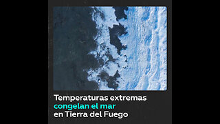 El frío paraliza el mar en Argentina