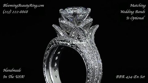BBR 434En-Set Large 2 08 ctw Diamond Engagement Ring Set