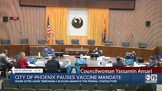 City of Phoenix pauses vaccine mandate after federal judge blocks President Biden’s order