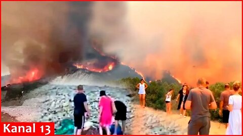 "It's a massive fire" - Strong blaze in Russia’s Krosnadar region has approached touristic zone