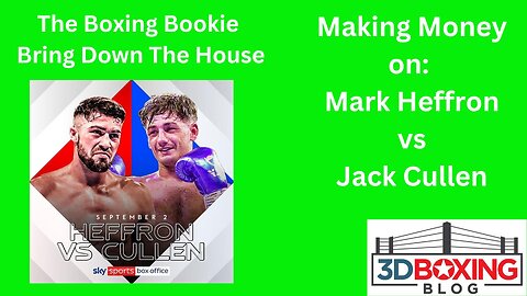 The Boxing Bookie! Making Money on Mark Heffron vs Jack Cullen