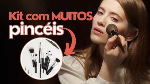 Barato! 2 Kits com MUITOS Pincéis de Maquiagem Unboxing e Primeiras Impressões