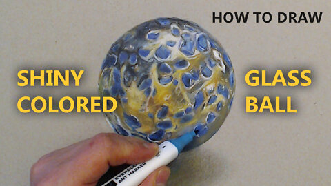 How to draw shiny colored glass ball