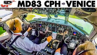 Piloting MD-80 from Copenhagen to Venice | Cockpit Views