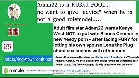 Adam22 is a KUKed FOOL:...