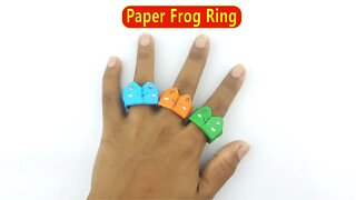 Origami Paper Frog Ring - Easy Paper Crafts