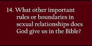 SEXUAL BOUNDARIES IN THE BIBLE