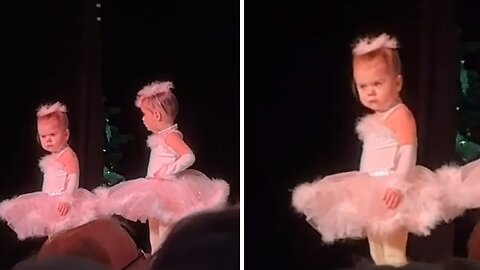 The reaction of this little girl to her twinkle baby dance is priceless