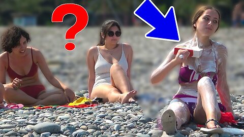 Funny crazy Girl prank on the beach 😲 AWESOME REACTIONS 😲 🔥 Best of Just For Laughs