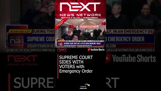 SUPREME COURT SIDES WITH VOTERS with Emergency Order #shorts