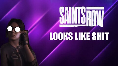 saints row reboot looks "sketchy"