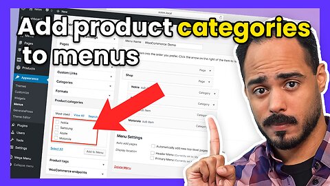 How to Add Products Categories to Your Wordpress Menu Fast 😎 #wordpress #website
