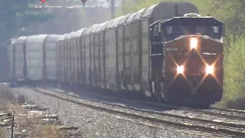 CSX M215 Autorack Train from Sterling, Ohio April 15, 2023