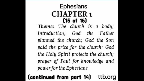 Ephesians Chapter 1 (Bible Study) (15 of 16)