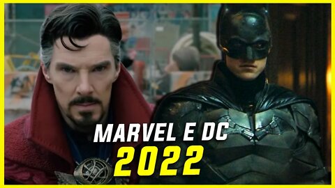 2022: TODOS FILMES E SÉRIES DA MARVEL E DA DC!