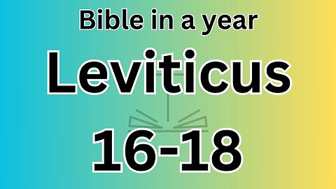 Leviticus 16-18