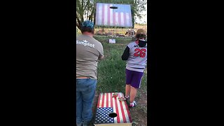 Cornhole practice