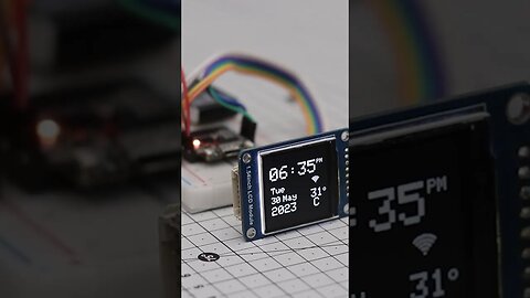 How i build this Tiny Desk Clock with Weather Station #diyprojects #diy #arduino #shorts