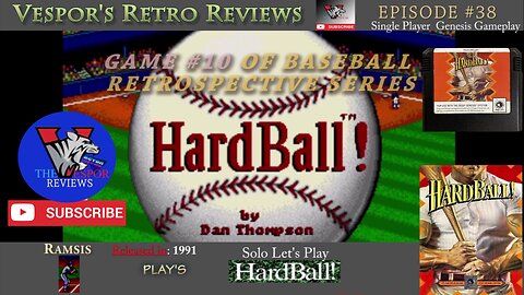 Solo Retro Let's Play | Hardball (GEN)| Baseball Retrospective 10 | 🕹️⚾ (w/ dual commentary)