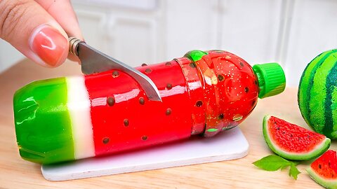 Super Fresh Watermelon Jelly Recipe Idea 🍉 Make Miniature Jello Dessert for Summer
