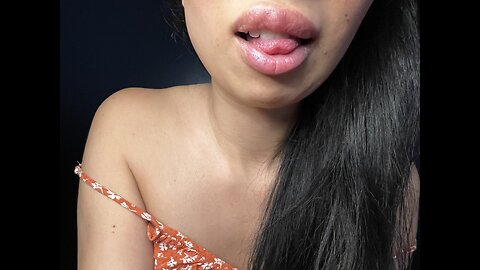 ASMR LENS LICKING WET MOUTH SOUNDS