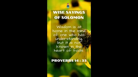 Proverbs 14:33 | NRSV Bible | Wise Sayings of Solomon