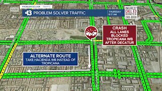 TRAFFIC ALERT: Collision at Tropicana, Decatur