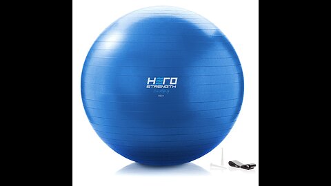 Body Sculpture 65cm (26") Anti Burst Blue Exercise Gym Ball with 6" Pump