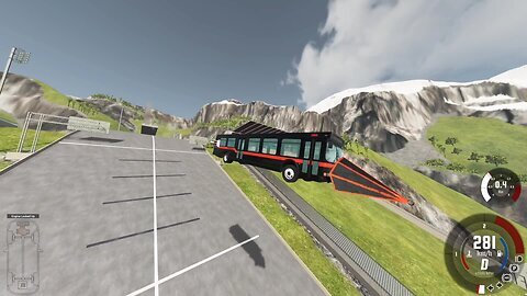 Bus jumps off a giant ramp at high speed #3 💥🚌 BUS crash 🎯 BeamNG Drive Game #beamngdrive #shorts